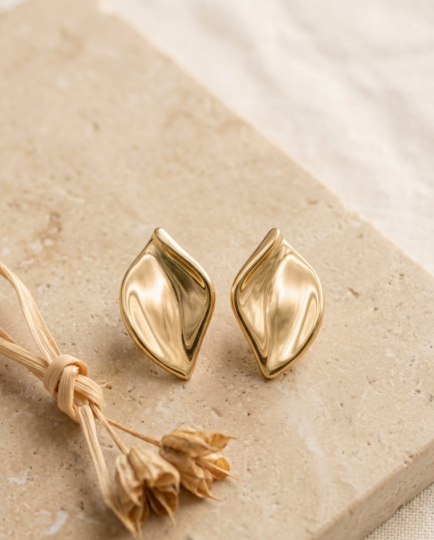 The Golden Fold Earrings