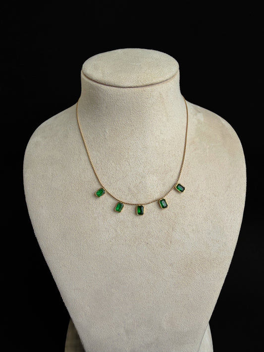Green Emerald stone Necklace