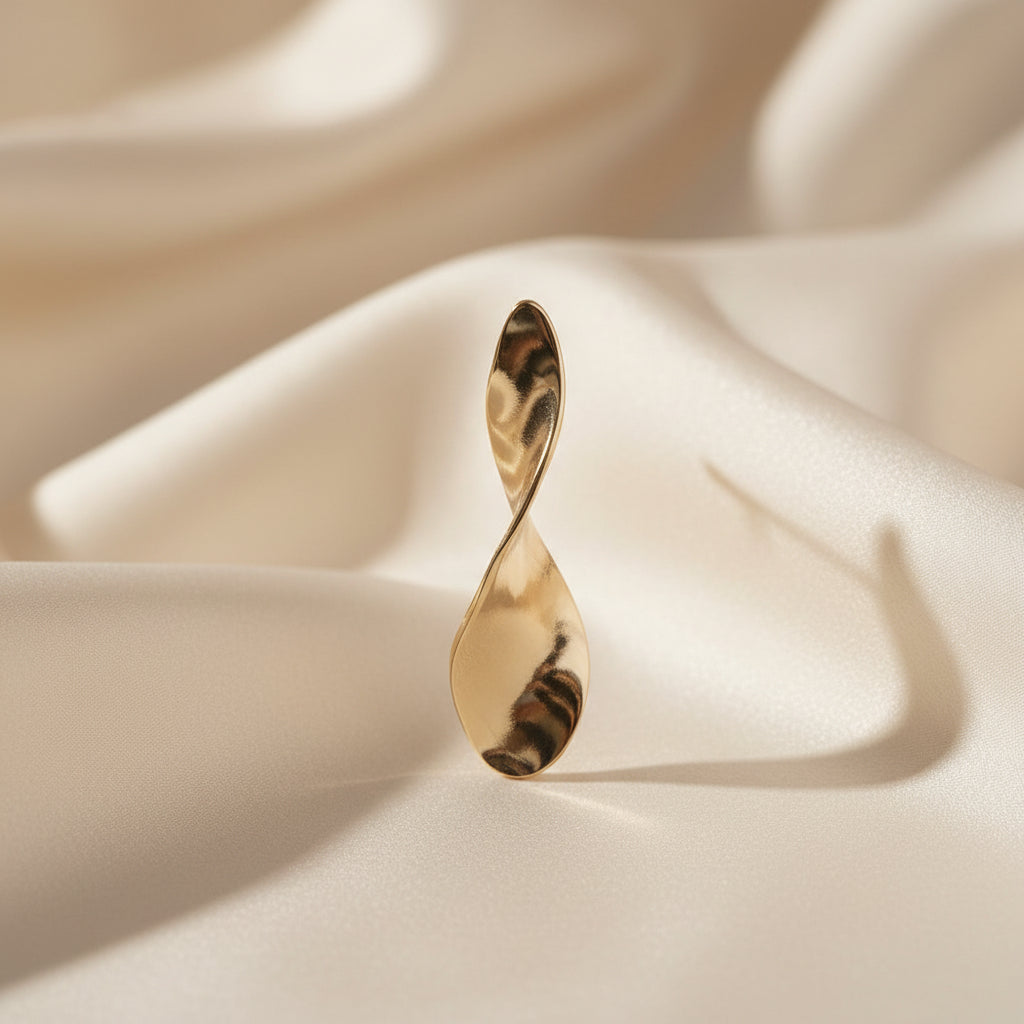 Twisted Wave Statement Earrings