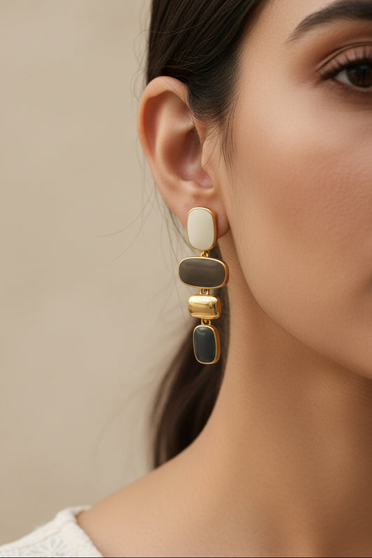 Neutral Mosaic Earrings