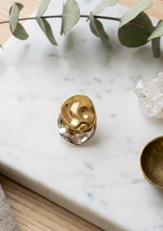Two-Tone Stud Earrings