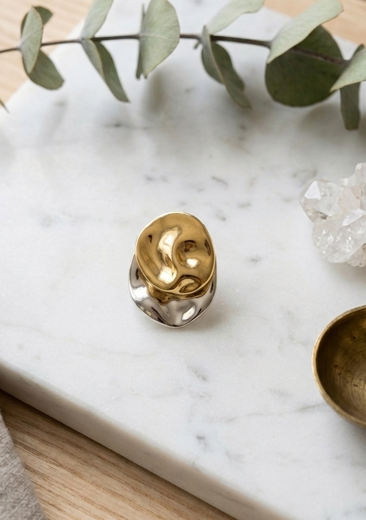 Two-Tone Stud Earrings