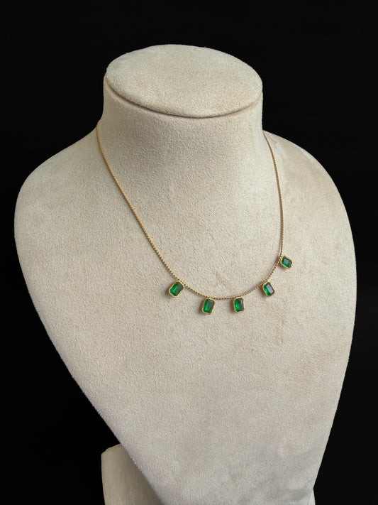 Green Emerald stone Necklace