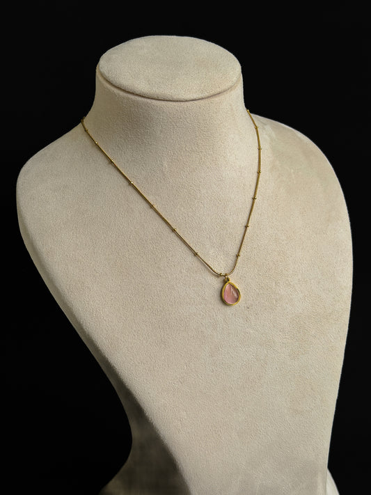 Peach Water Droplet Neck Piece