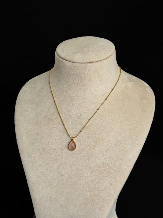 Peach Water Droplet Neck Piece